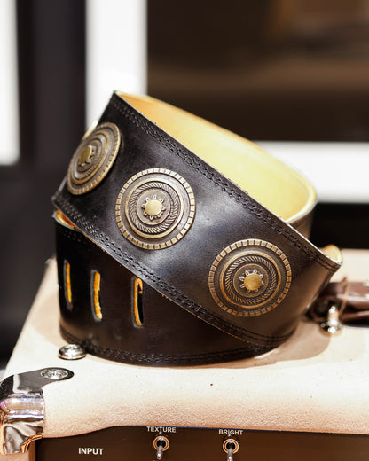 Henry Heller Antiqued Concho Medallion Guitar Strap