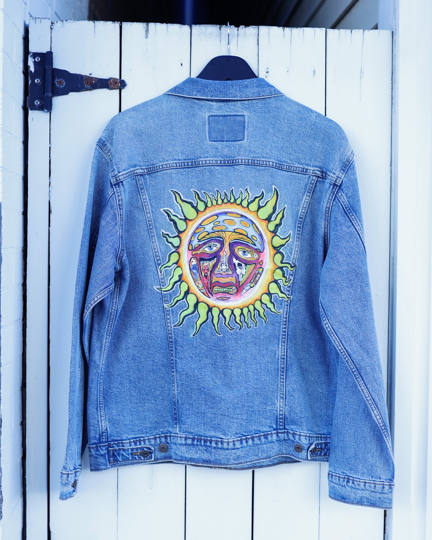 Sublime Hand-Painted Denim Jacket (Large)