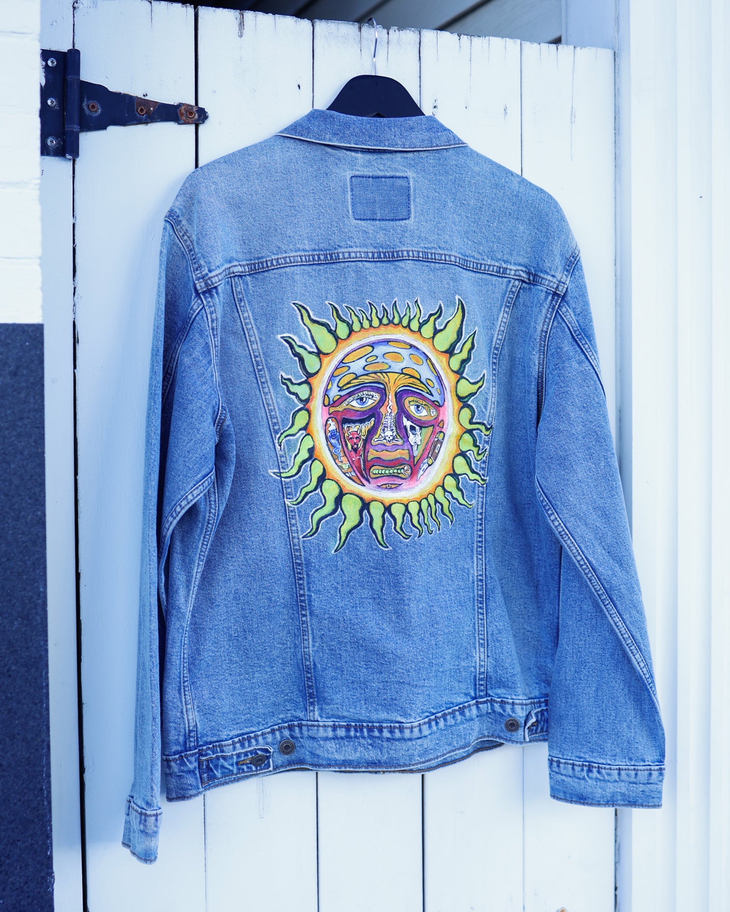 Sublime Hand-Painted Denim Jacket (Large)