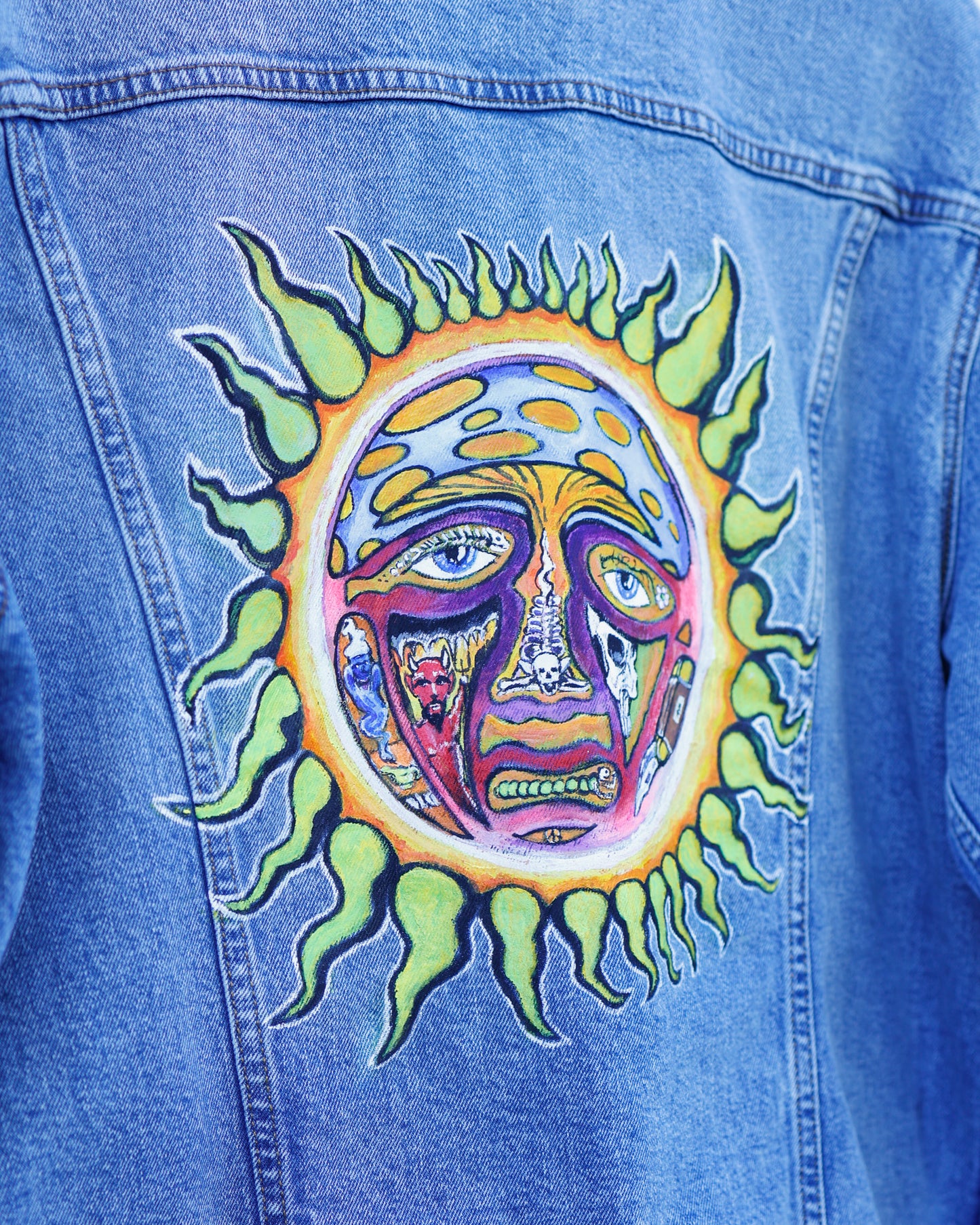 Sublime Hand-Painted Denim Jacket (Large)