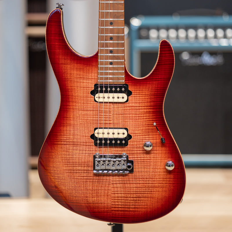 Suhr Custom Modern - Faded Trans Red Wine Burst