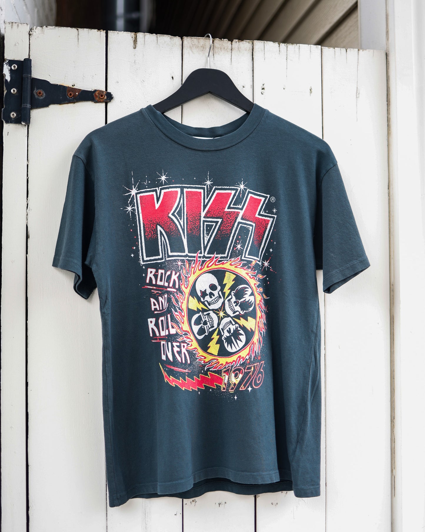 Women's Kiss Rock N Roll Over Weekend Tee - Vintage Black