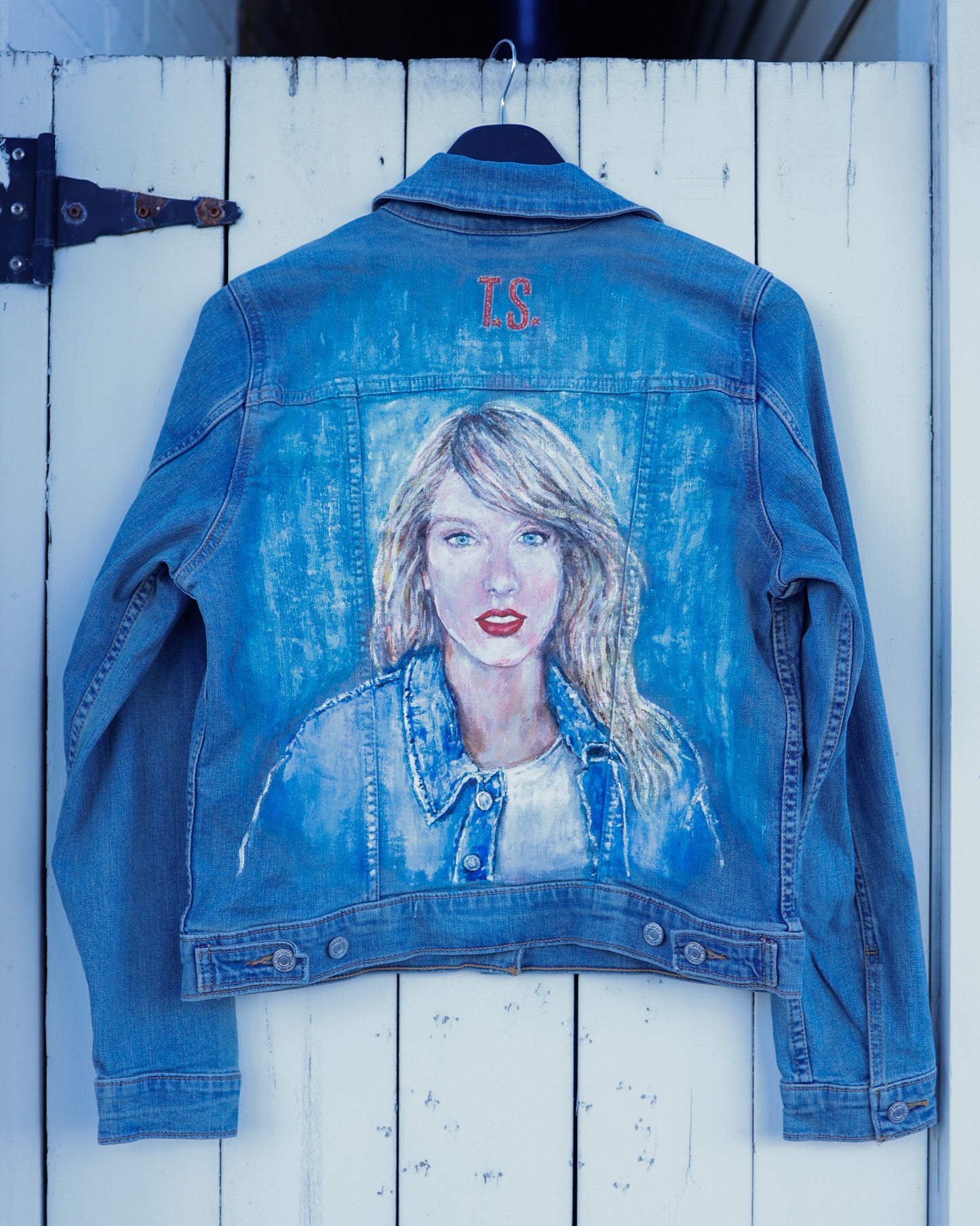 Taylor Swift Hand-Painted Denim Jacket (Women's Medium)