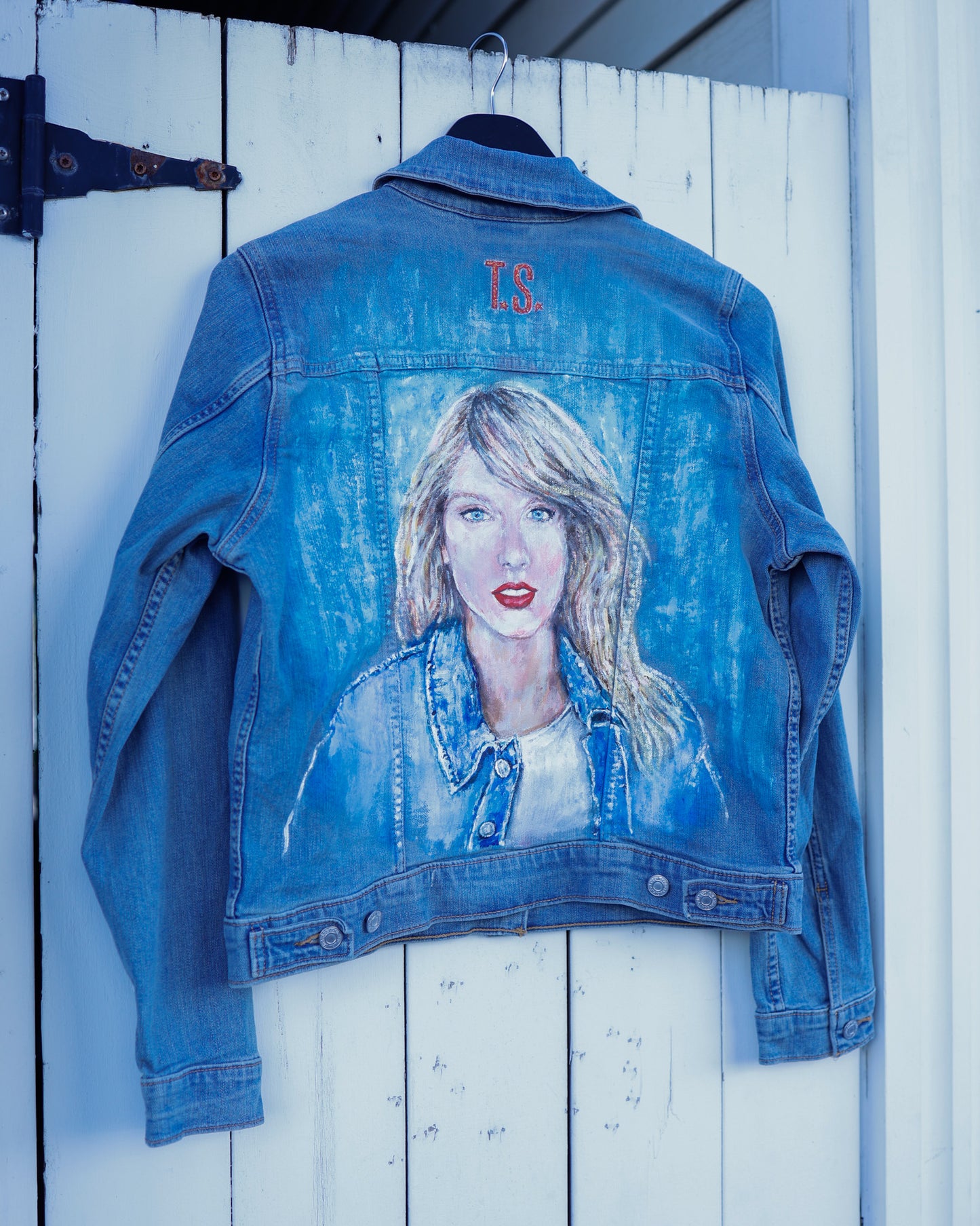 Taylor Swift Hand-Painted Denim Jacket (Women's Medium)