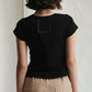 Women's Willie Nelson Just Breathe Baby Tee - Black